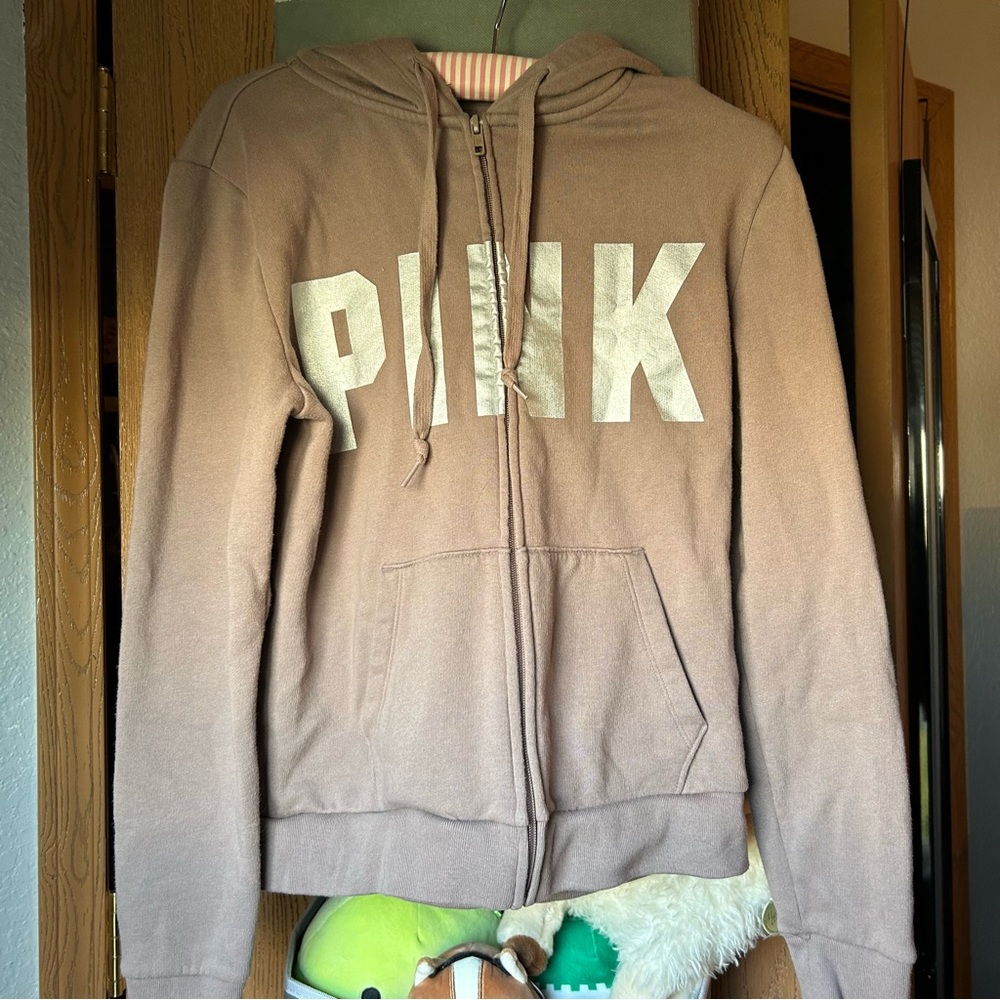 light coco brown PINK hoodie